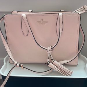 Kate Spade medium zip top satchel blush pink